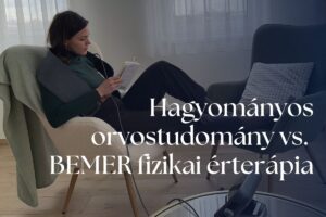 Edina olvas miközben BEMER techológiát használ
